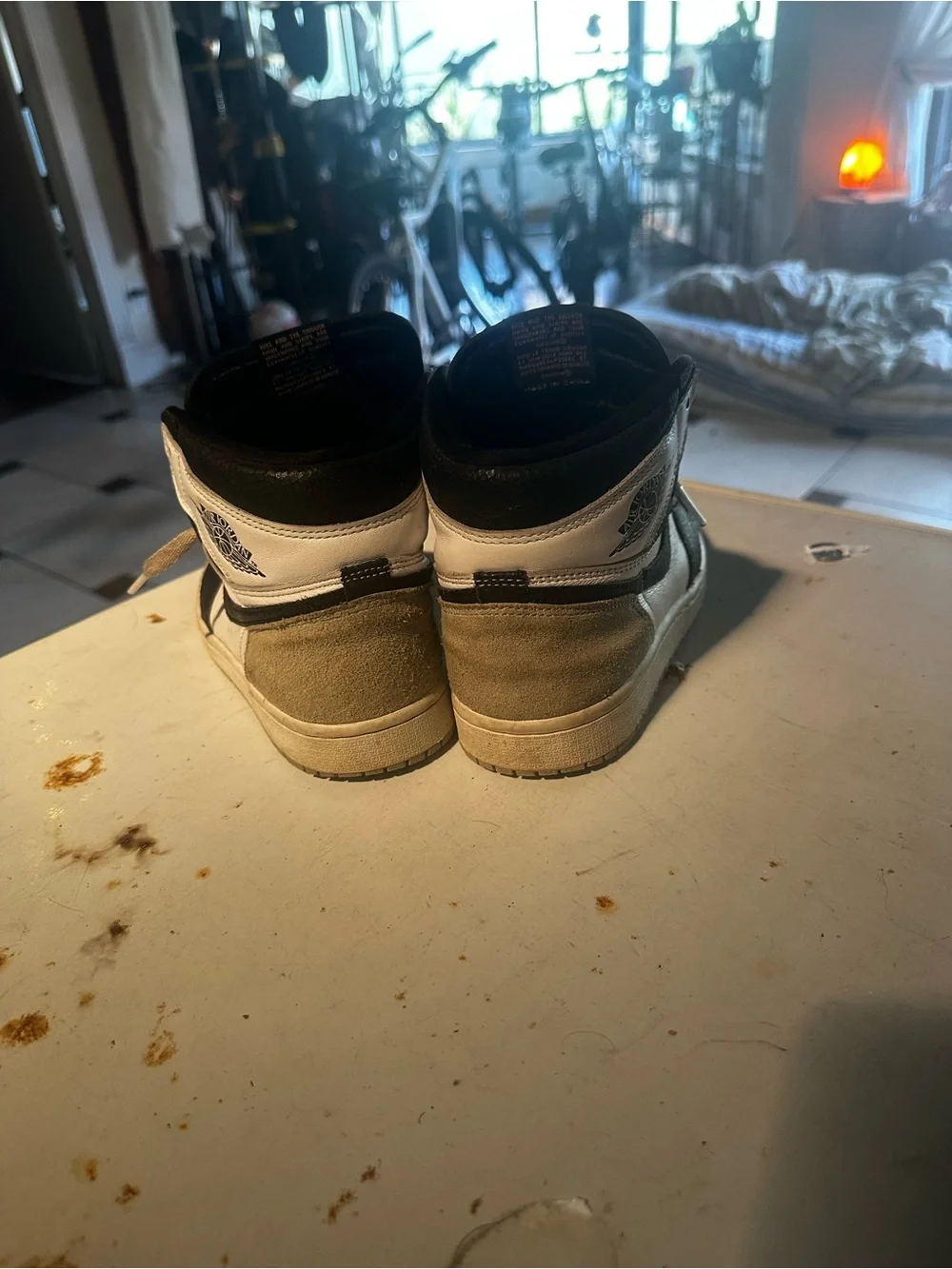 Nike Jordan 1 High-Top Sneakers Black White Grey